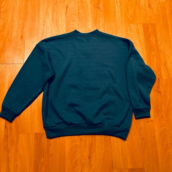 Boohoo Teal Baseball Graphic Sweatshirt - Picture 3 of 8